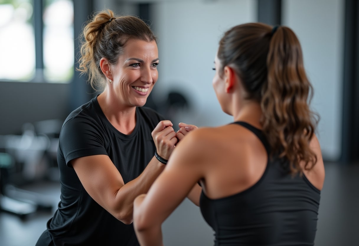 Lioba Tolksdorf beim Personal Training im Studio am Dortmunder Golfclub